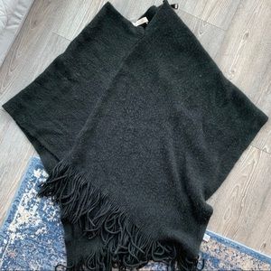 Black Cozy Poncho Sweater